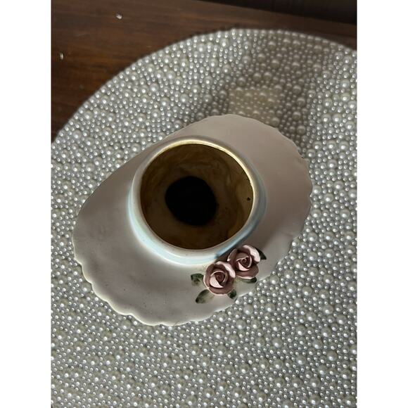 Vintage Lefton White 2900 Lady Head vase, Brimmed Hat No Foil - Picture 13 of 15